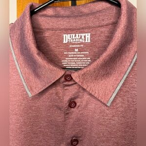 Duluth Trading Co Men's Medium Red Spandex Short Sleeve Polo Shirt